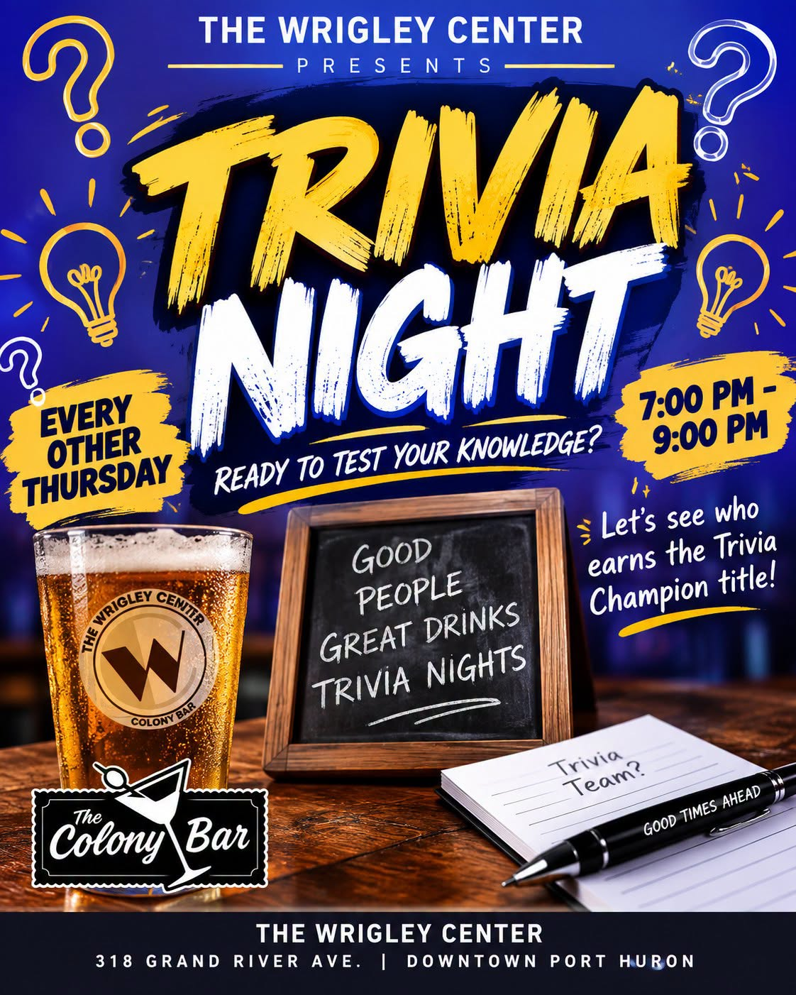Trivia Night at The Wrigley Center