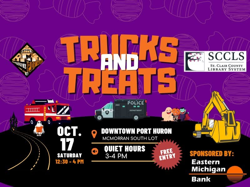 Trucks and Treats — Saturday, October 17, 12:30–4 PM, Downtown Port Huron, McMorran South Lot